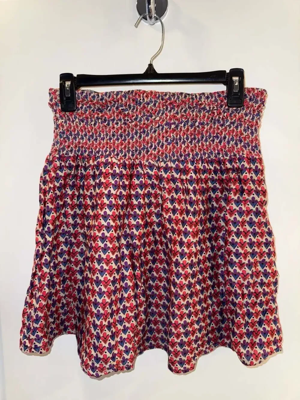 Natural Life Reversible Smocked Waist Skirt Size S